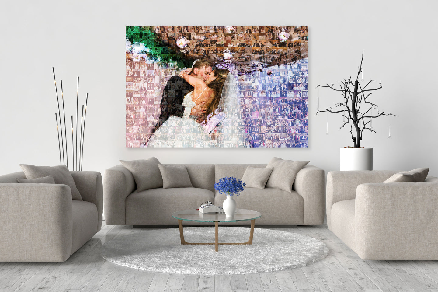 Custom Fine Art Photo Mosaic Wedding Gift